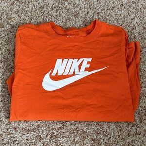 Nike Vibrant Orange Tee with White Logo